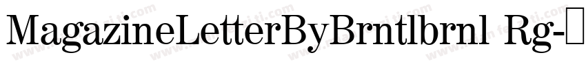 MagazineLetterByBrntlbrnl Rg字体转换